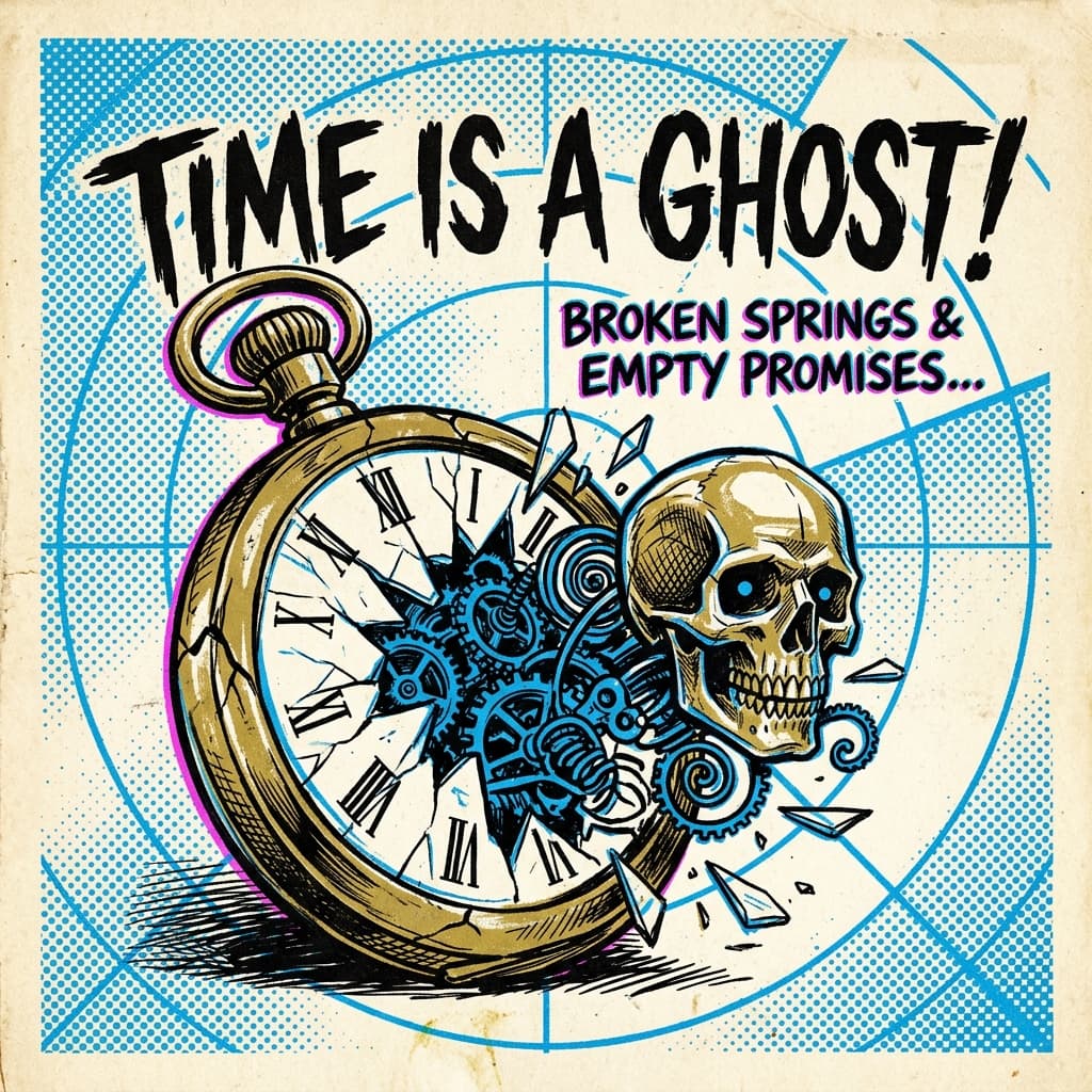 The Autopsy (Cracked Pocket Watch and Skull)